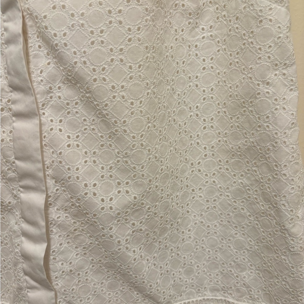 Loft Lace-Up Split-Joint Sleeveless Shift Dress Women's Petite Size 14 White - Picture 11 of 13